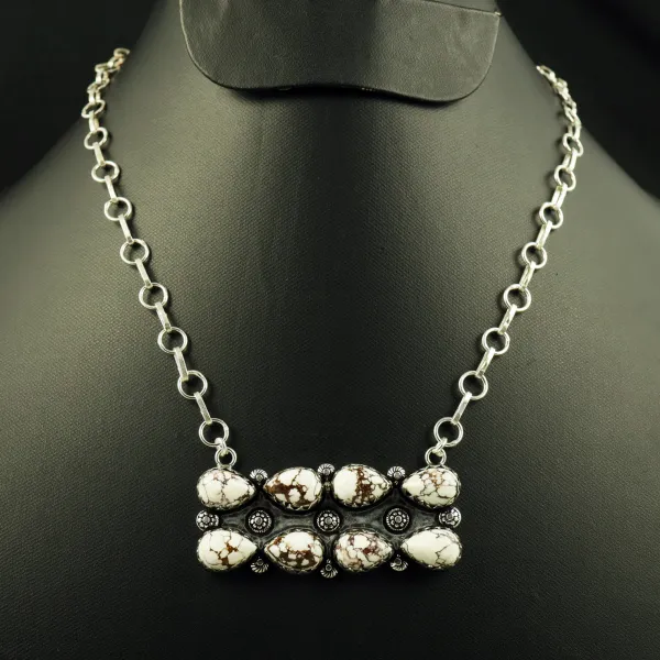 Natural Wild Horse Sterling Silver Plated Handmade Necklace — photo 1
