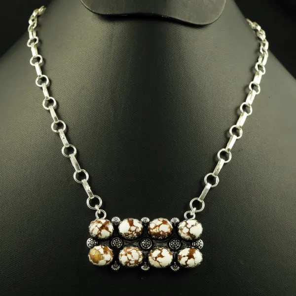 Natural Wild Horse Sterling Silver Plated Handmade Necklace — photo 1