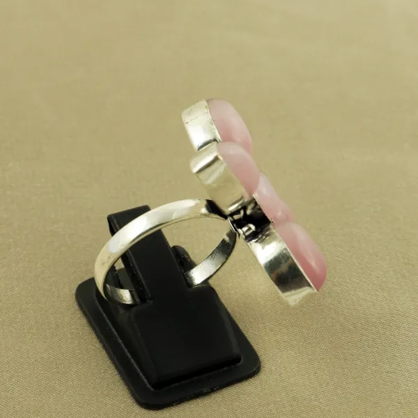 Natural Monalisa Sterling Silver Plated Handmade Ring - Size 9.5 (Adjustable) — photo 3