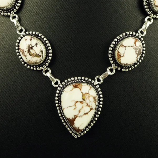 Natural Wild Horse Sterling Silver Plated Handmade Necklace — photo 2