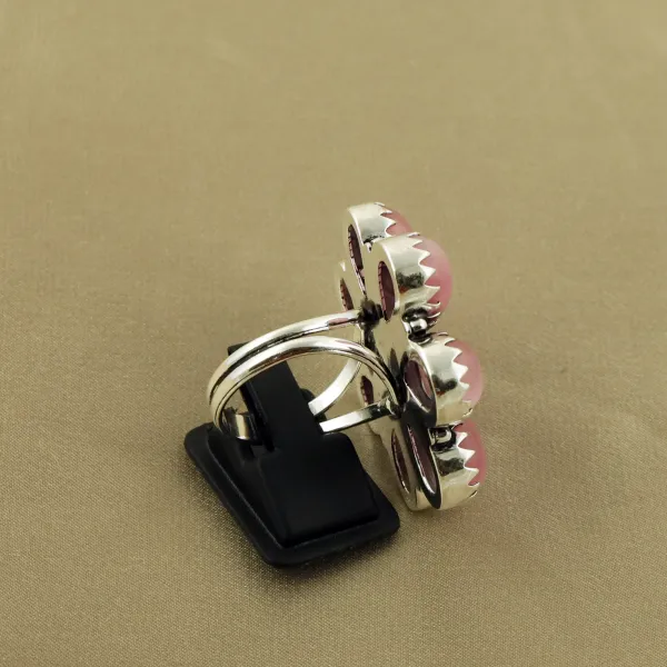 Natural Monalisa Sterling Silver Plated Handmade Ring - Size 11 — photo 3