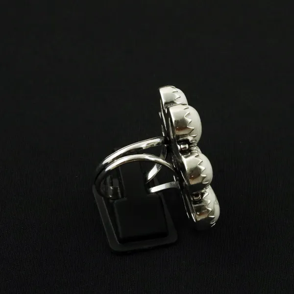 Natural Howlite Sterling Silver Plated Handmade Ring - Size 11 — photo 3