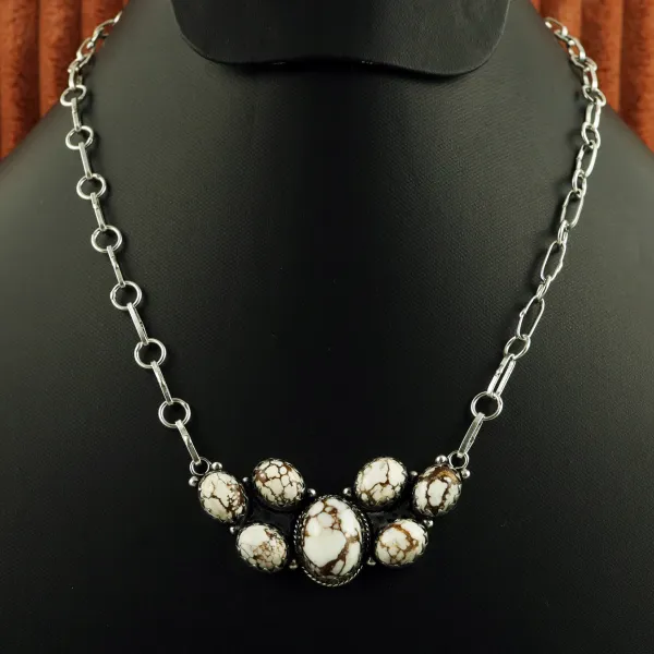 Natural Wild Horse Sterling Silver Plated Handmade Necklace — photo 1