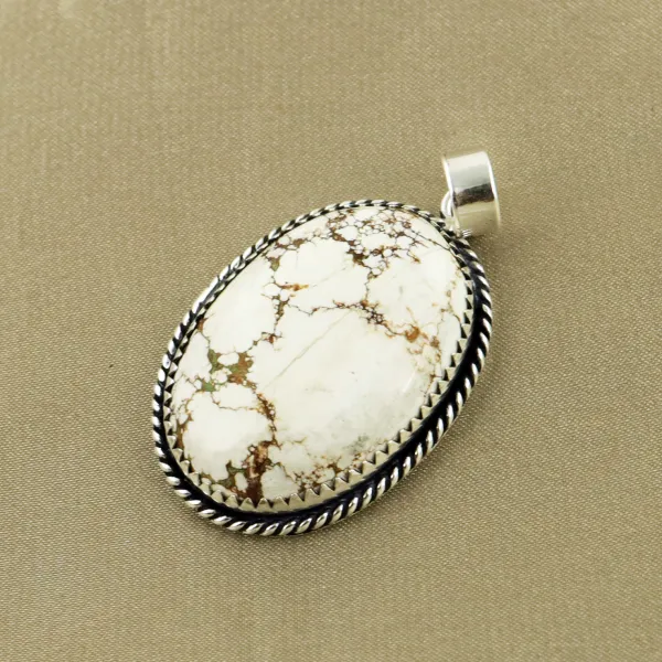Natural Wild Horse Sterling Silver Plated Handmade Pendant — photo 2