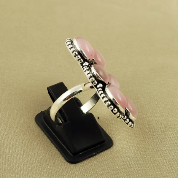 Natural Monalisa Sterling Silver Plated Handmade Ring - Size 7.5 — photo 3