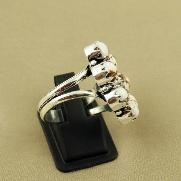 Natural Wild Horse Sterling Silver Plated Handmade Ring - Size 9.5 — photo 3
