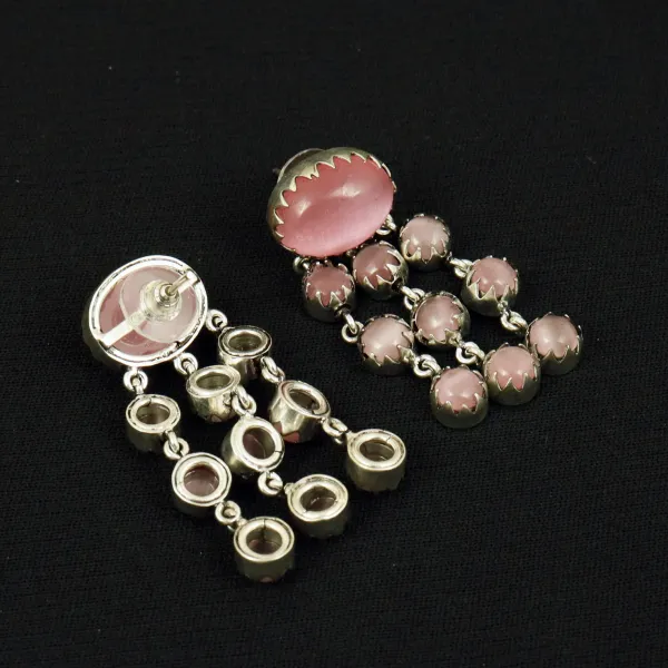 Natural Monalisa Sterling Silver Plated Handmade Stud Earring — photo 3