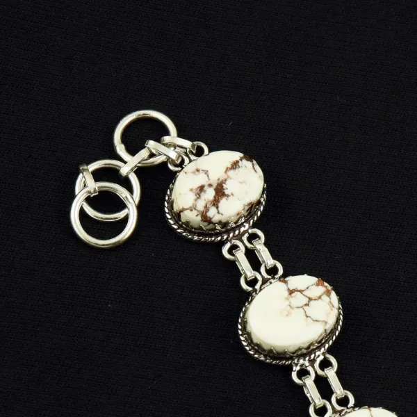 Natural Wild Horse Sterling Silver Plated Handmade Bracelet — photo 3