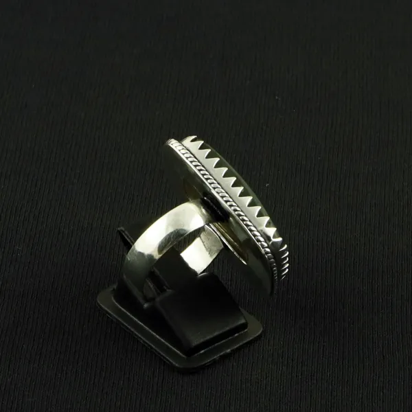 Natural Labradorite Sterling Silver Plated Handmade Ring - Size 8 — photo 3